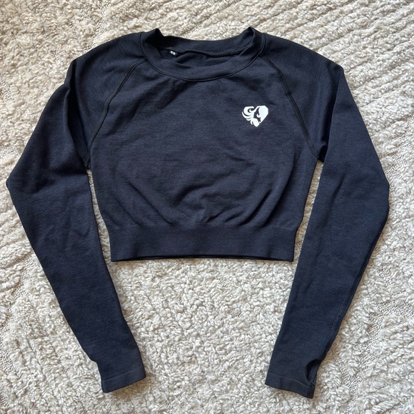 Womens Best Tops - Women’s Best Power Seamless Black Long Sleeve Crop Top